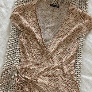 Brandy Melville Floral Wrap Dress